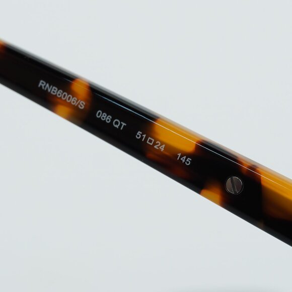 Rag & Bone RNB6006/S 0086 QT Sunglasses Havana Square Frame, Green Lenses - Picture 4 of 10